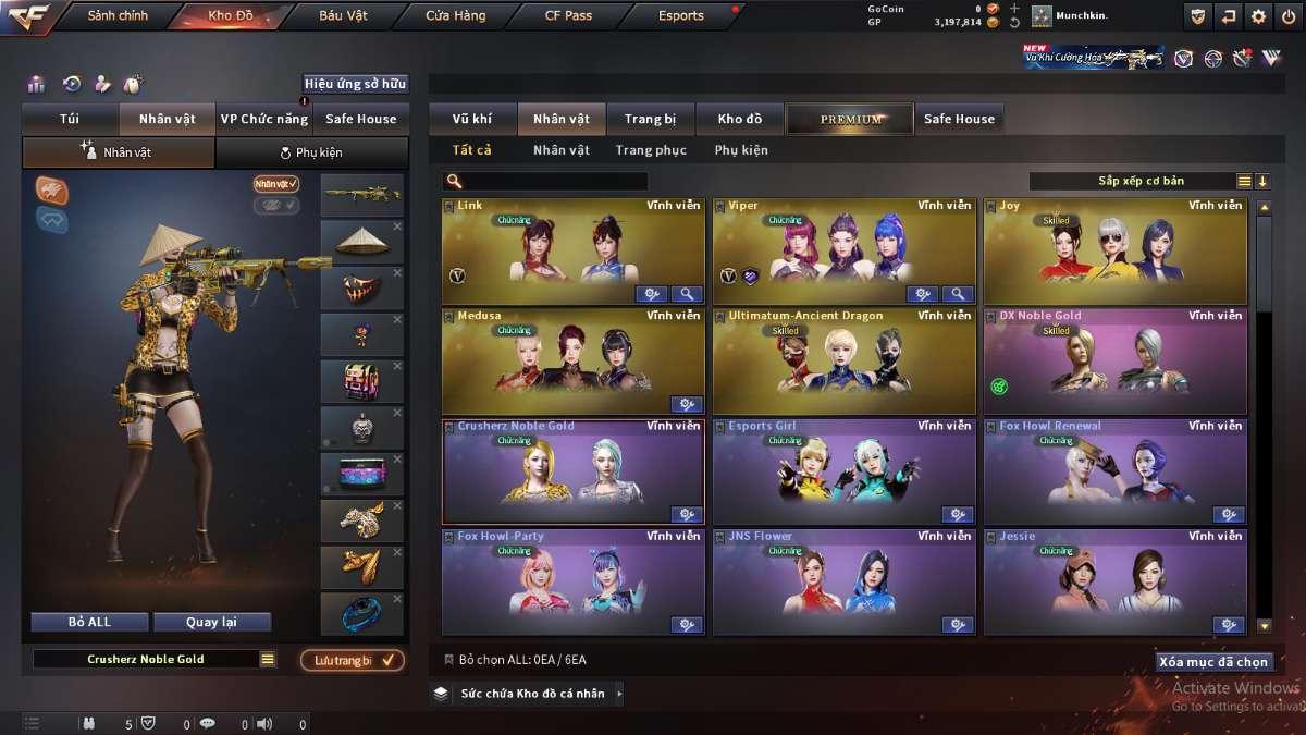 shop acc cf uy tin gia re